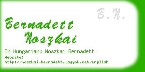 bernadett noszkai business card